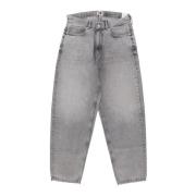 Zwarte Baggy Tapered Denim Jeans Tommy Hilfiger , Gray , Heren