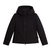 Tech Softshell Parka met Eendendons Woolrich , Black , Dames