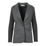 Wollen Blend Blazer Jas Max Mara , Gray , Dames