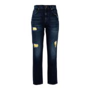 Ripped Slim Fit Denim Jeans Pinko , Blue , Dames