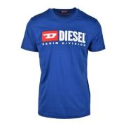 Katoenen T-shirt Diesel , Blue , Heren