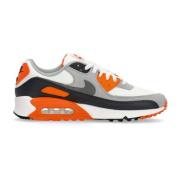 Air Max 90 Lage Schoen Wit/Grijs/Oranje Nike , Multicolor , Heren