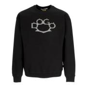 Zwarte Crew Neck Sweatshirt met Dogo Logo Iuter , Black , Heren