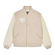 Varsity jack in Dusty White Iuter , Beige , Heren