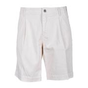 Katoen Elastaan Bermuda Shorts Bikkembergs , White , Heren