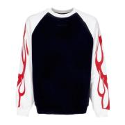 Flames Lichtgewicht Crewneck Sweatshirt Zwart/Rood Vision OF Super , M...