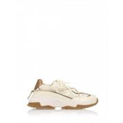 Chunky Teddy Sneaker Off White/Bronze Dwrs , Beige , Dames