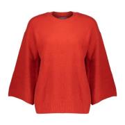 Rode Gebreide Pullover Trui Geisha , Red , Dames