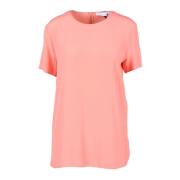 Zijden Blend T-shirt Simona Corsellini , Pink , Dames