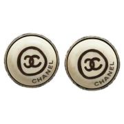 Pre-owned Metal chanel-jewelry Chanel Vintage , White , Dames