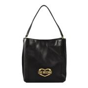 Stijlvolle PU-tas Love Moschino , Black , Dames