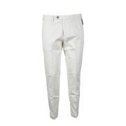 Lyocell Blend Casual Broek Michael Coal , White , Heren