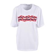 Witte T-shirt uit Love Moschino Collection Love Moschino , White , Dam...