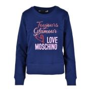 Katoenen Gebreide Trui Love Moschino , Blue , Dames