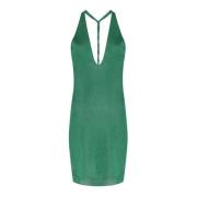 Groene Mini Jurk met V-Hals Circus Hotel , Green , Dames