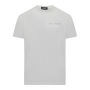 Gedrukt Logo Crew Neck T-shirt Dsquared2 , White , Heren