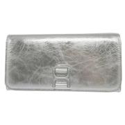 Pre-owned Leather wallets Chloé Pre-owned , Gray , Dames