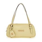 Nappa Leren Bowlen Tas Versace , Yellow , Dames