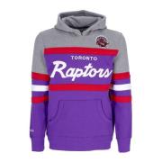 Toronto Raptors NBA Headcoach Hoodie Mitchell & Ness , Purple , Heren