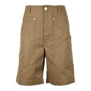 Katoenen Bermuda Shorts Isabel Marant , Brown , Heren