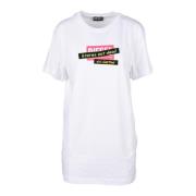 Katoenen T-shirt Diesel , White , Dames