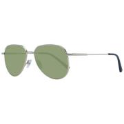 Gouden Unisex Zonnebril Rond Groene Lens Serengeti , Gray , Unisex