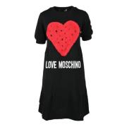 Katoenen jurk voor vrouwen Love Moschino , Black , Dames