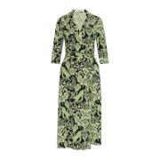 Zijden jurk Diane Von Furstenberg , Green , Dames