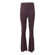 Metallic Fiber Broek Nineminutes , Purple , Dames