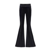 Zwarte Flare Veloursbroek Aniye By , Black , Dames