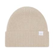 Wollen Muts met Geweven Tab Norse Projects , Beige , Heren