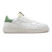 Witte Leren Klassieke Sneakers RUN OF , White , Heren