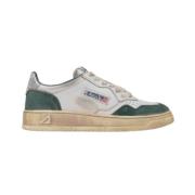 Vintage Witte Leren Sneakers Autry , Gray , Heren