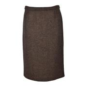 Wollen Rok RED Valentino , Brown , Dames