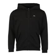 Zwarte hoodie met klein logo Tommy Hilfiger , Black , Heren