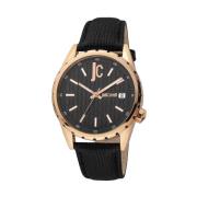 Multicolor Heren Analoog Leren Horloge Just Cavalli , Black , Heren