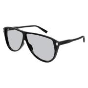 Zwarte Aviator Gaspar Zonnebril Saint Laurent , Black , Unisex