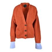 Mohair Cashmere Gebreide Trui Jejia , Orange , Dames