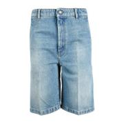 Katoenen Bermuda Shorts Sportmax , Blue , Dames