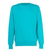 Heren Ronde Hals Lange Mouw Trui Cashmere Company , Blue , Heren