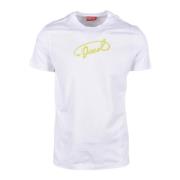 Katoenen T-shirt Diesel , White , Heren