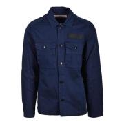 Katoen Linnen Buitenkleding Replay , Blue , Heren