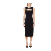 Elegante Zwarte Lange Jurk Liu Jo , Black , Dames