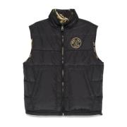 Omkeerbare Gewatteerde Jas Zwart Versace Jeans Couture , Black , Heren