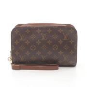 Pre-owned Canvas clutches Louis Vuitton Vintage , Brown , Heren