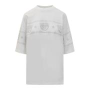 Logo Print T-shirt Chiara Ferragni Collection , White , Dames