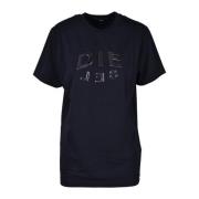 Katoenen T-shirt Diesel , Black , Dames