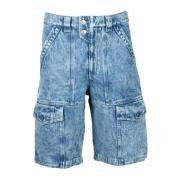 Katoenen Bermuda Shorts Isabel Marant , Blue , Heren