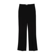 Zwarte Flare Broek met Riemlussen TotêMe , Black , Dames