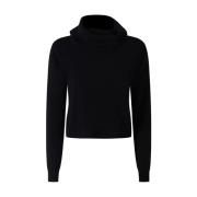 Zwarte Geribbelde Coltrui Sweater Hinnominate , Black , Dames